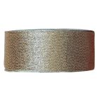 Lurex szalag, 38-40 mm, arany vagy ezüst színben, dekorációs szalag.  ( 23 méter/orsó)