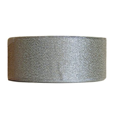 Lurex szalag, 38-40 mm, arany vagy ezüst színben, dekorációs szalag.  ( 23 méter/orsó)