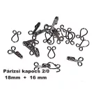 Párizsi kapocs 2/0 -ás nagy méret (18+16 mm)  (100 pár/doboz) (nagy)