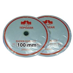   Varrható tépőzár 100 mm  fehér vagy fekete, komplett (kampós+bolyhos)   (5 méter)