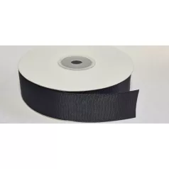 Ripsz szalag 25 mm széles, fekete. 25 méter/orsó