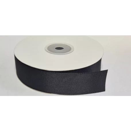 Ripsz szalag 25 mm széles, fekete. 25 méter/orsó