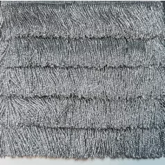   Zászlórojt vagy függönyrojt 5 cm arany vagy ezüst sodrott zsinóros rojt lurexes. 25 méter/kiszerelés
