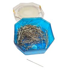   Gombostű szivacsos tartóban. Nickel 30 mm hosszú 0,61 mm vastag. mH Superior Quality. kb 100 db