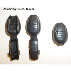   Zsinórvég fekete műanyag, pattintós,  max. 4 mm-es zsinórhoz, 100 db /csomag /szín 