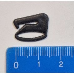   Melltartó pánthoz fekete, műanyag beakasztó Z kapocs 10 mm bújtatóval 100 db/csomag