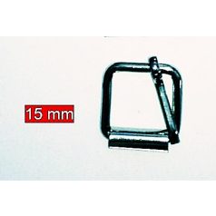   Táskacsat "pörgős" csat, nikkel ezüst színű, bújtató méret: 15 mm, 5 db-tól