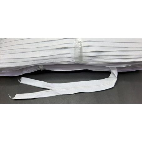 Méteres folyamatos fehér spirál cipzár (5-ös) (100 méteres)