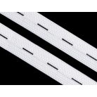 Gomblyukas gumi, 20 mm széles, fekete vagy fehér 