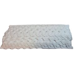   Pamut farkasfog 8 mm széles anyag, teljes szélesség 15 mm fehér. 33 méteres . 