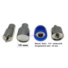 Kesztyűpatent nyomó fej/ aparát, 15 mm-es patenthez. 4 részes szett