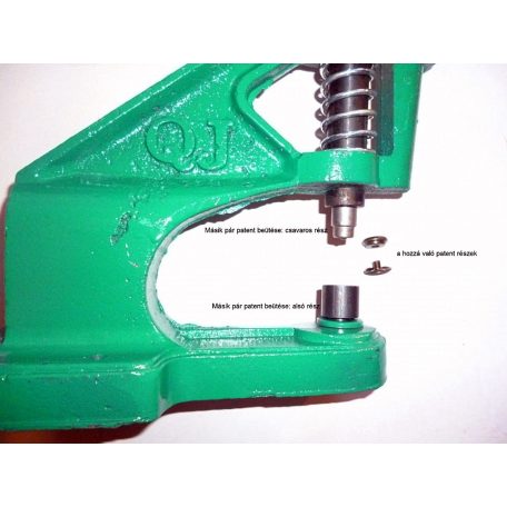 Rugós patent nyomó fej / aparát 15 mm-es patenthez. 4 részes szett.