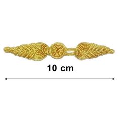 Kész paszomány gombolás 10 cm arany lurex. 