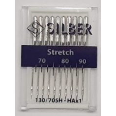   Háztartási varrógéptű SILBER STRECH vegyes méretek (70-80-90)  ( 10 db/levél)