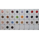 Inggombok sokféle színben 11 mm (18-as) 4 lyukú, átvarró (100 db/cs vagy 144 db / csomag)