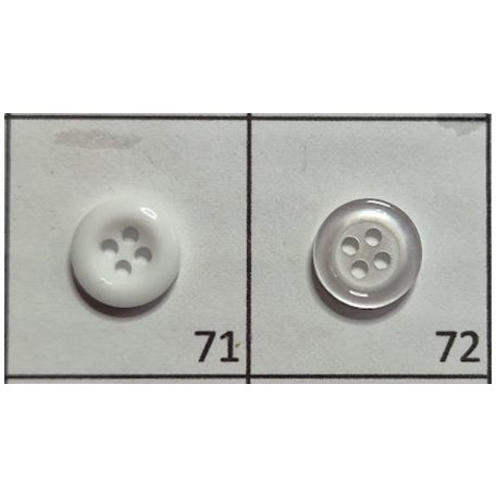 Inggombok sokféle színben 11 mm (18-as) 4 lyukú, átvarró (100 db/cs vagy 144 db / csomag)
