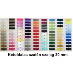   Szatén szalag 20 mm kétoldalas szalag többféle színben HOBBY 10 m/kiszerelés (S) 