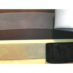   Lószőr szalag 30 mm, fekete vagy fehér színben, kemény tartású ruha merevítő. (50 méter/kiszerelés)
