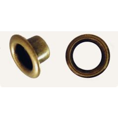   Ringli karika 5 mm, réz alapú, antikolt réz színű ömlesztett,  (100 db/csomag)