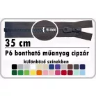 P6 műanyag cipzár bontható 35 cm