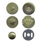 Táskamágnes 18 mm, arany színű  "szegecses"  (4db/szett)  ( 5 szett/csomag) 