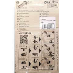   Patent beüthető automata AM fekete színű,  15 mm, rugós patent, 10 szett,/ lap