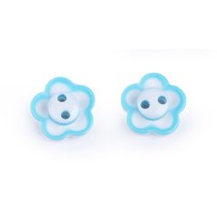   Gyerek gomb kétlyukú, 12,7 mm (20-as) babakék (50db/csomag)