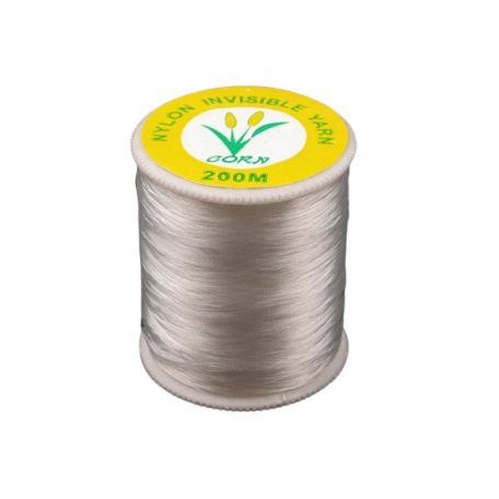 Nylon cérna átlátszó, monofil cérna 0,15 mm vastagságú, nem rugalmas. 200 méter /orsó