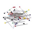 Gombostű üvegfejű színes mix. 32 mm hosszúságú 2 mm fejjel.  Vasalható, rozsdamentes. 50 db/doboz