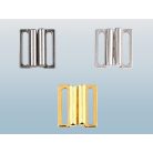 Fürdőruha csat 20 mm, black nikkel. Bújtató méret 20 mm, rozsdamentes.  10 db/csomag. Fürdőruha kellék. 21 x 24 mm