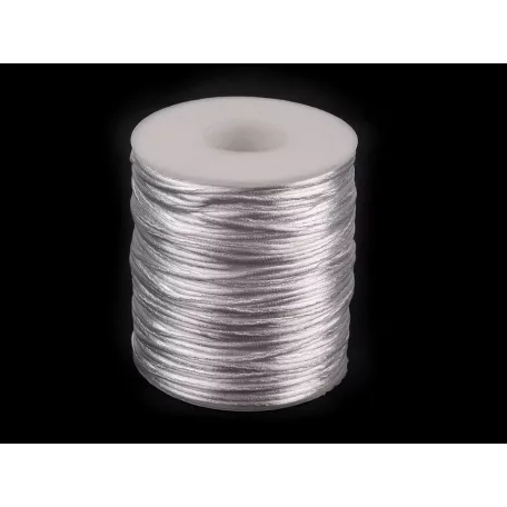 Szatén zsinór 1 mm fehér 80-100 méteres orsón. 