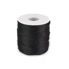 Szatén zsinór 1 mm fekete 80-100 méteres orsón. 