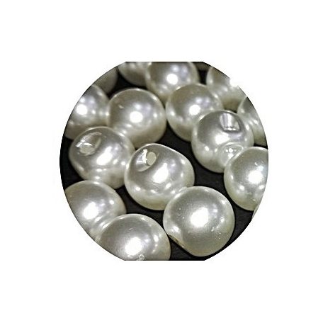 Menyasszonyi ruhához golyógomb 6 mm, ekrü vagy fehér  20 db / csomag. Esküvői kellék.