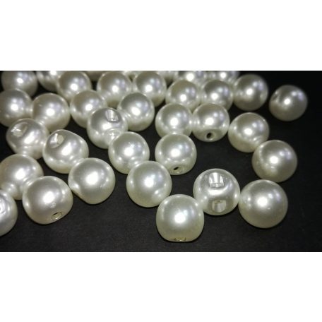 Menyasszonyi ruhához golyógomb 6 mm, ekrü vagy fehér  20 db / csomag. Esküvői kellék.