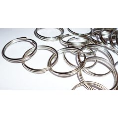   Kulcskarika 28 mm-es, ezüst színű, kétsoros, hagyományos, 50 db/csomag