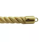 Zsinórvégződés záró elem,  akasztó füllel, rögzítő csavarral, belső: 9 mm, elegáns magasfényű arany színben. 1 pár