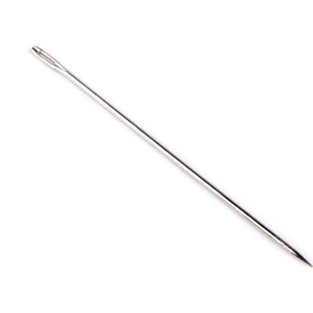 Kárpitos tű, tompa hegyű, 15 cm hosszú,   2,9 mm vastagságú, tűszem 9x1,7 mm.  1 db 