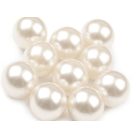 Tekla gyöngy furat nélkül 10 mm-es , 10 mm-es ekrü színű dekorációs kellék. 30 db / csomag . Egészgyöngy.