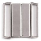 Fürdőruha csat 25 mm, ezüst Bújtató méret 25 mm, rozsdamentes.  10 db/csomag. Fürdőruha kellék. 