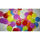 Színes lencsegomb 22 mm ( 36-os méret) MIX kétlyukú átvarrós. (25 db/csomag)