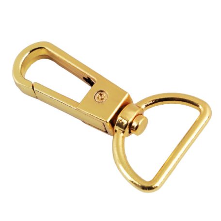 Karabiner 20 mm forgó bujtatóval arany színben. Elegáns, minőségi. 