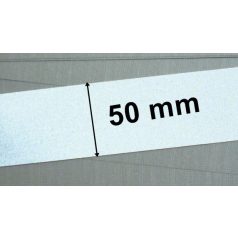   Varrható fényvisszaverő szalag, 50 mm,  szürke, közepes vastagságú anyagon 5 méter/kiszerelés .