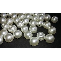   Menyasszonyi ruhához golyógomb 8 mm, gyöngyfehér vagy ekrü szín ( 25 db/csomag) Esküvői kellék