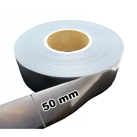 Vasalható fényvisszaverő szalag, 50 mm,  50 méter/kiszerelés . Felvasalható!