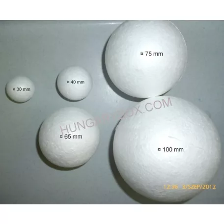 Hungarocell gömb 30 mm alap kellék.( 100 db/csomag)