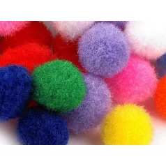   Pompon 11 mm mix  vegyes színes zsenilia golyó, 100 db / csomag Kratív alapkellék.