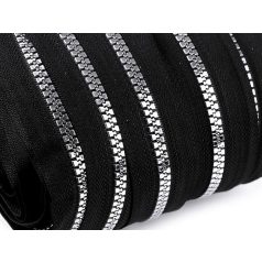 Folyamatos cápa cipzár ezüst foggal, 100 m / kiszerelés