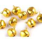 Kolomp, csengő, dekorációs kellék. 13x16 mm arany színben . 10 db /csomag