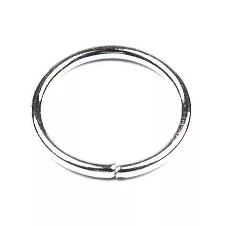 Karika egysoros 10 mm belső,  vágott, platina ezüst színű. 22,5 gr/csomag kb. 100 db/ cs.