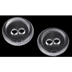   Blúzgomb vagy inggomb  kétlyukú, 11,4 mm (18-as méret) , többféle színben. Műanyag, 100% poliamid. 100 db / csomag Női gombok.